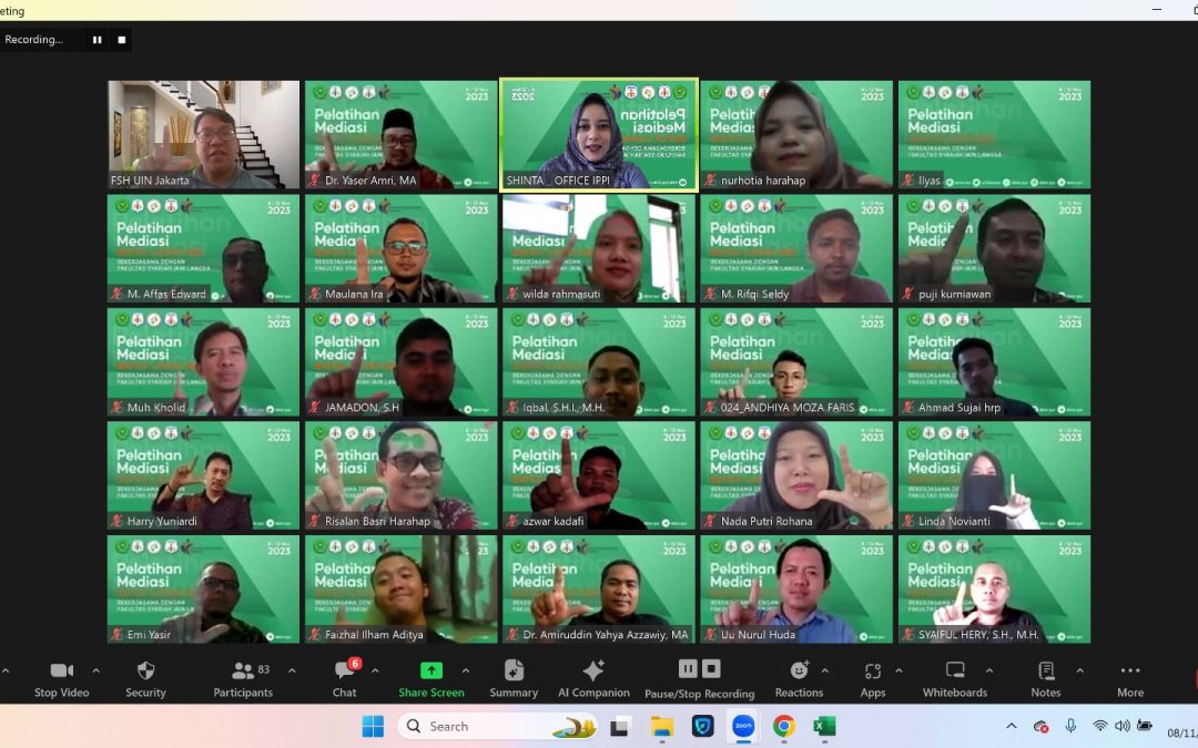 FASYA IAIN LANGSA BERSAMA IPPI DAN DSI SELENGGARAKAN PELATIHAN MEDIASI BATCH LXXXIII 83		