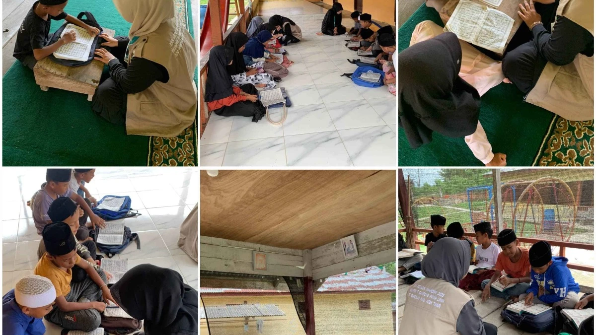 Tingkatkan Literasi Al-Quran Mahasiswa KKN Gelar Kelas Mengaji di Dayah
