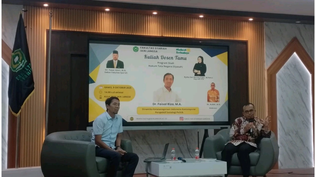 Fakultas Syariah IAIN Langsa menyelenggarakan kegiatan dosen tamu