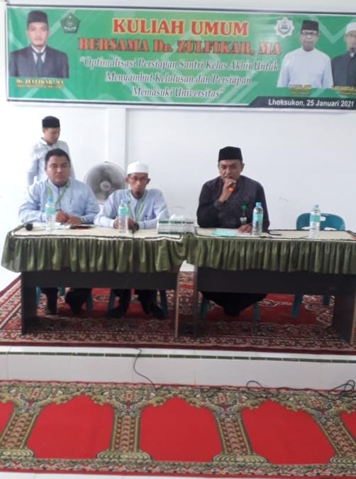 Dekan Fakultas Syariah IAIN Langsa Beri Kuliah Umum di Dayah Terpadu Al-Muslimun Lhoksukon
